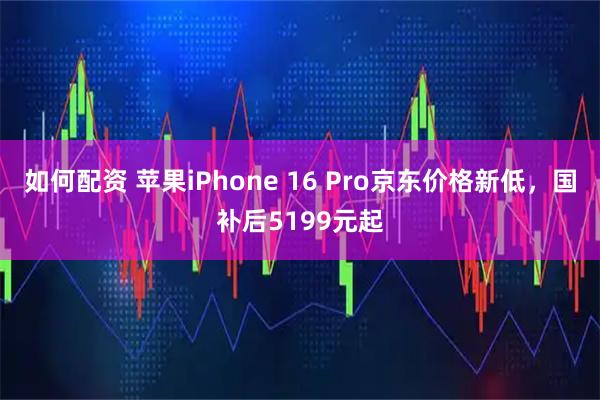 如何配资 苹果iPhone 16 Pro京东价格新低，国补后5199元起